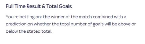 what is the meaning of excluded number of goals|Result/Total Goals Betting Market Explained .